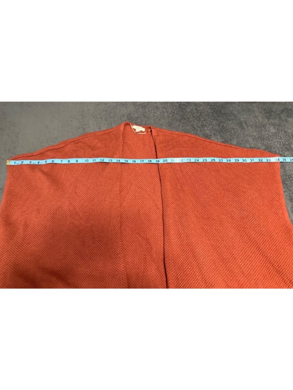 Loft Open Front Rust Orange Cardigan XS/S Lightweight Knit Women’s Layering Swea - Picture 8 of 9